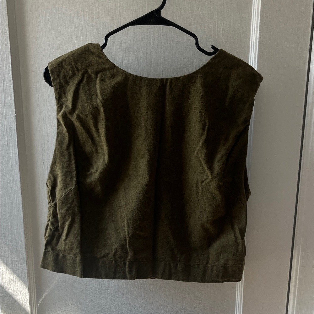 Abercrombie Olive Green Sleeveless Top